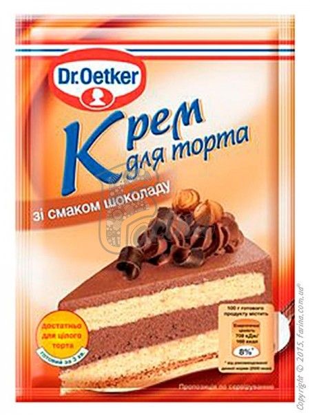 Крем для торта с вкусом шоколада 50 г. Dr.Oetker< фото цена